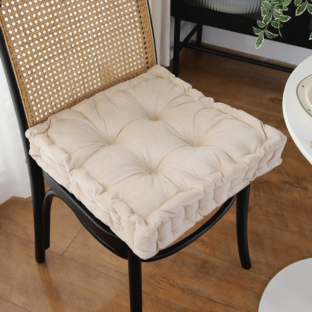 Square Chair Cushion Thicken Seat Pad Home Decor Velvet Tatami Cushion  Office