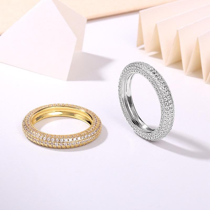 S925 Sterling Silver Moissanite Ring - Women's Classic Light Luxury Design