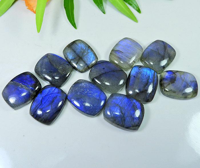 Rainbow Blue Labradorite Octagon Cabochon 17X22MM Loose Gemstone 11Pcs Lot LM-1173