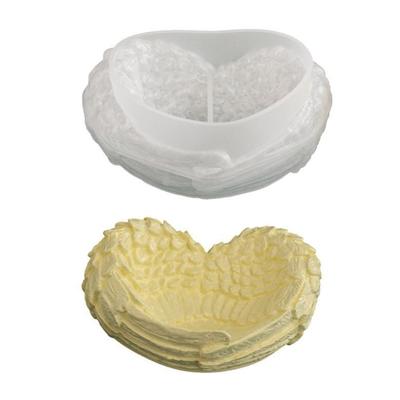 Reusable Crafting Mold Wing Shape Succulents Planter Moulds Silicone Texture for Handmade Storage Box Containers