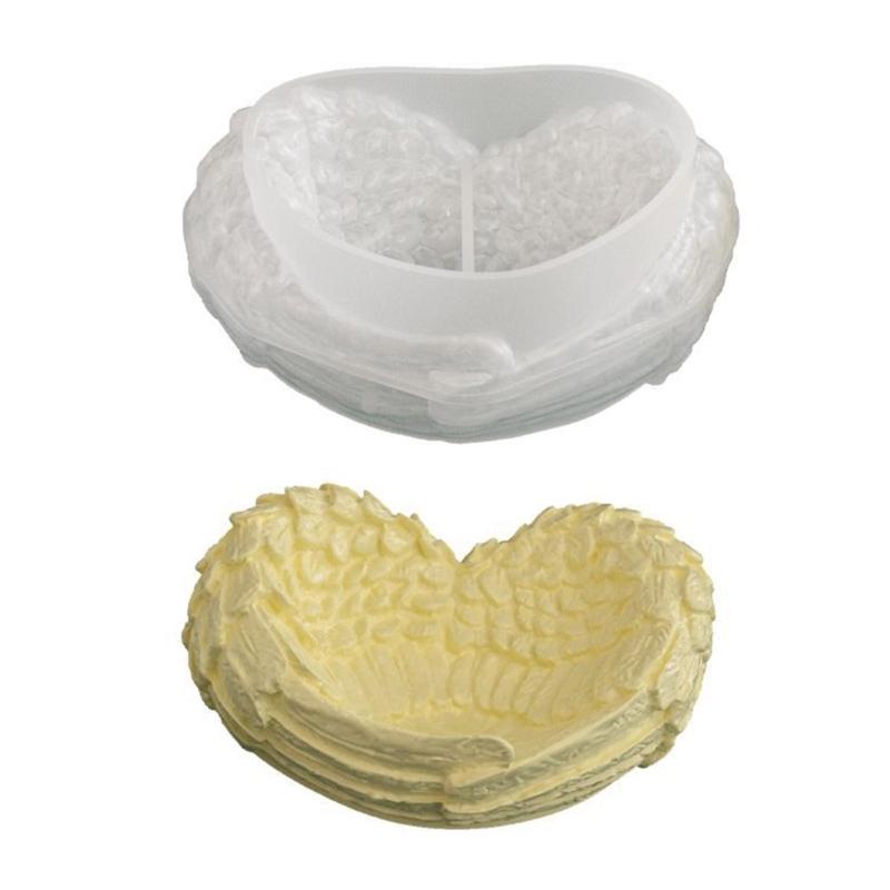 

Reusable Crafting Mold Wing Shape Succulents Planter Moulds Silicone Texture for Handmade Storage Box Containers 1