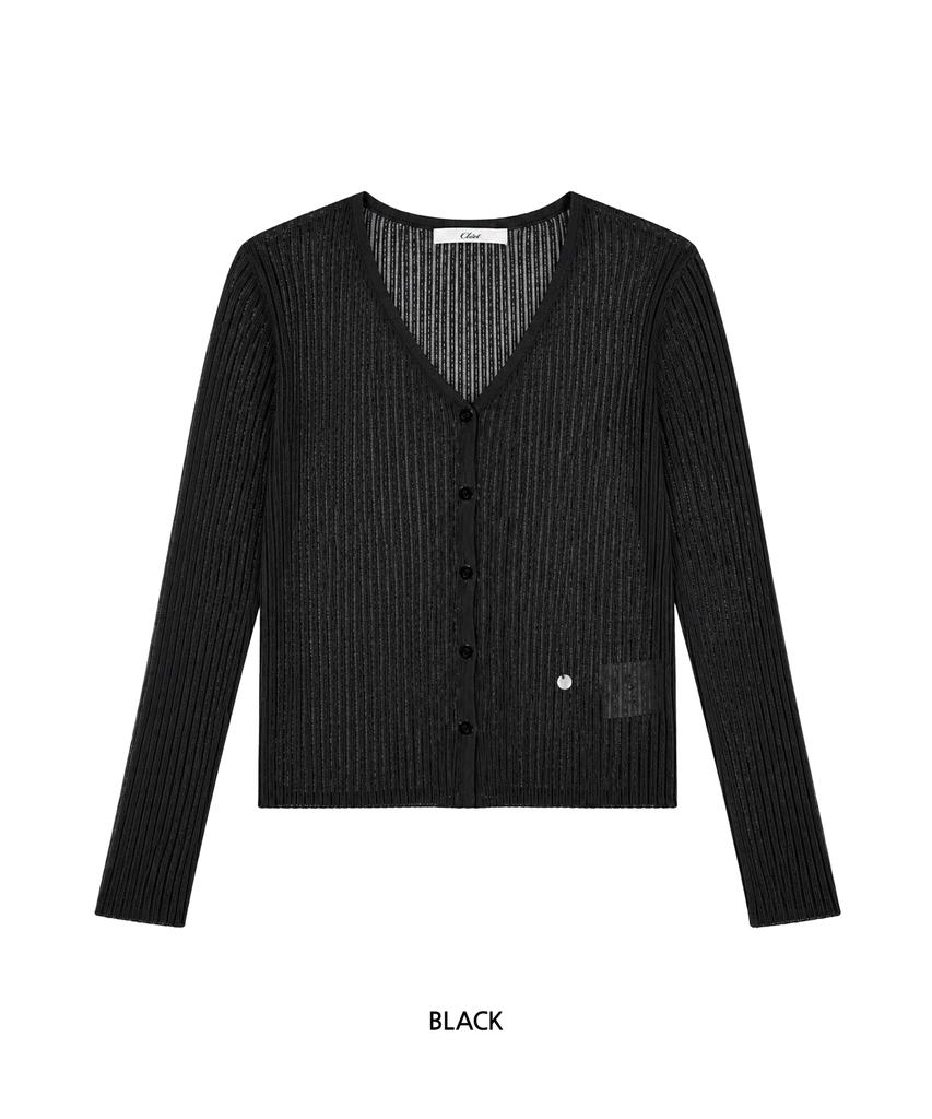 CLO'ET Summer Ribbed Cardigan + Olive/Blue/Black