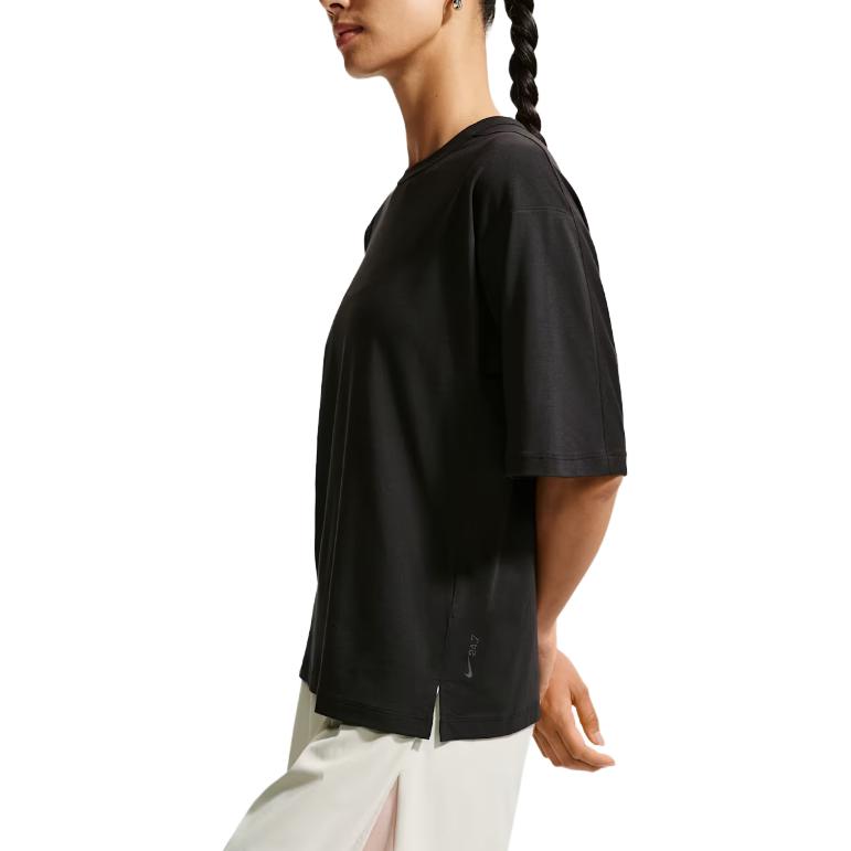 Nike Impossible Soft Light Solid Color Round Neck Short Sleeve Pullover T-Shirt Women Tops IQ9333010