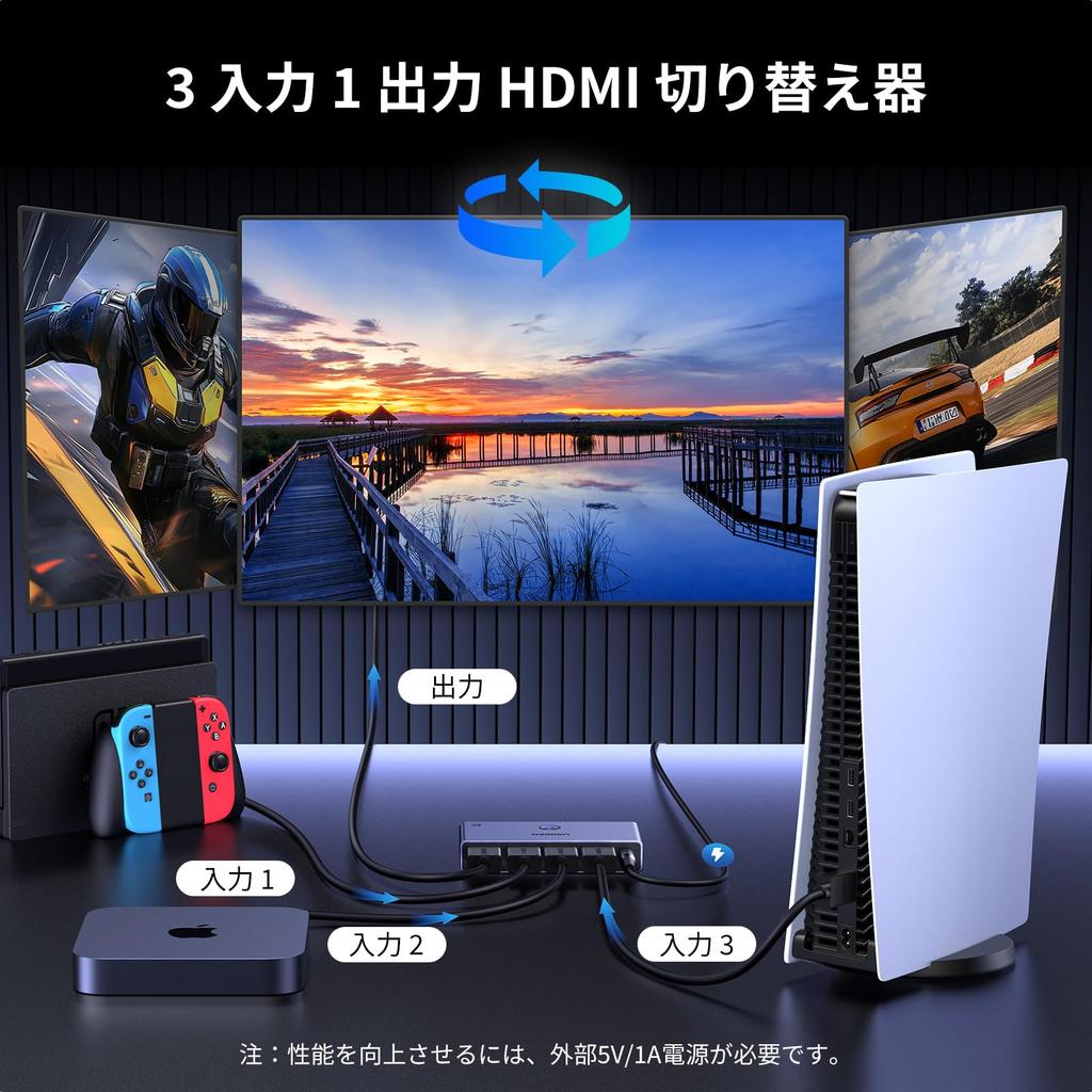 UGREEN HDMI 3 1 Selector with Remote HDMI HDCP Compatible with and Tested and Verified Switcher, Inputs, Output, 8K@60Hz/4K@120Hz Control, 48Gbps,