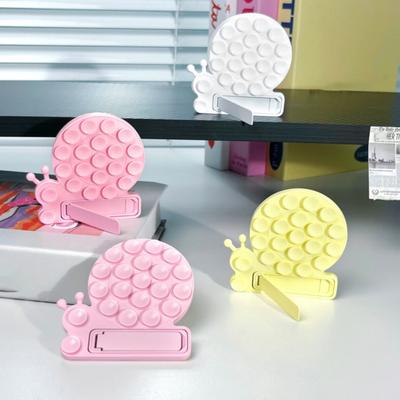 Handyhalterung in Schneckenform mit Saugnapf, faltbarer Silikonständer für Autofahren, Fitness, Kochen und Dusche