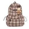 Zaino Nuovo a Quadri Zaino Scolastico Zaino Ragazze Coreano Nicchia Grande Capacità Studente Universitario Viaggio Versatile Zaino alla Moda