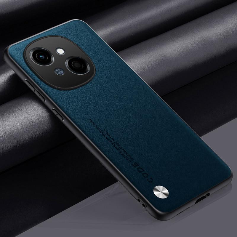 Pro Tecno POP 9 Obyčejný PU kožený kryt pro Tecno POP9 Spark GO 1 2024 Matný silikonový nárazník Anti-Shock Hard Skin Case pro Tecno POP9