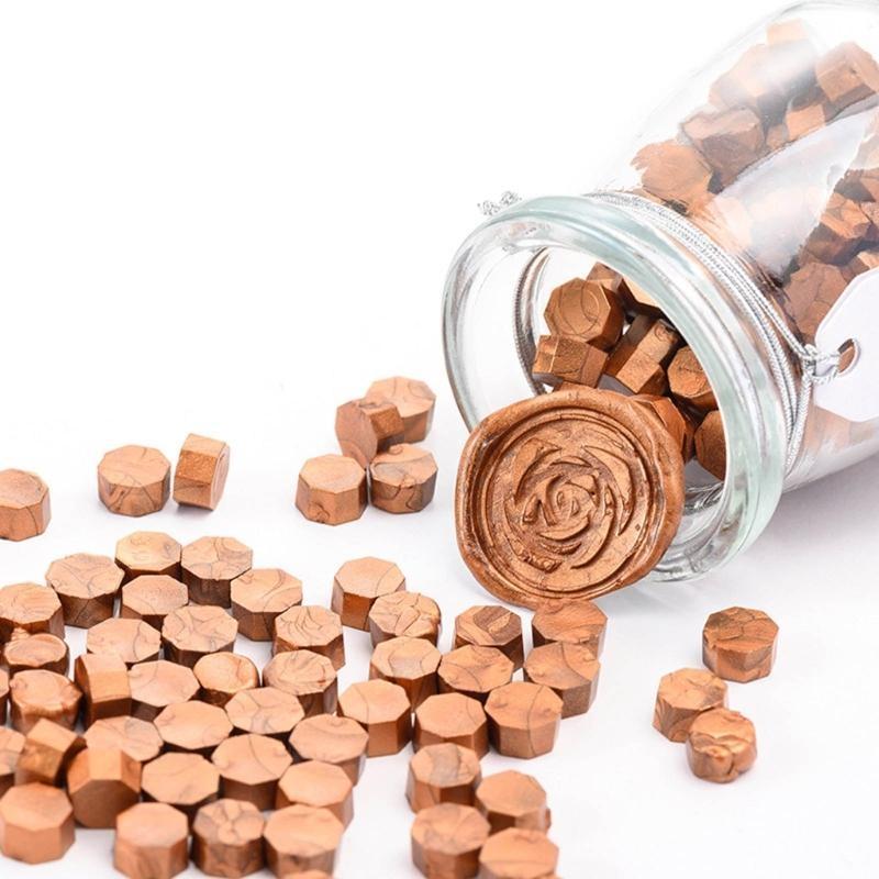  150pcs Octagonal Wax Seal Stamps Scrapbook Material Sealing Wax DIY Craft Decoration Birthday Wedding Stamp