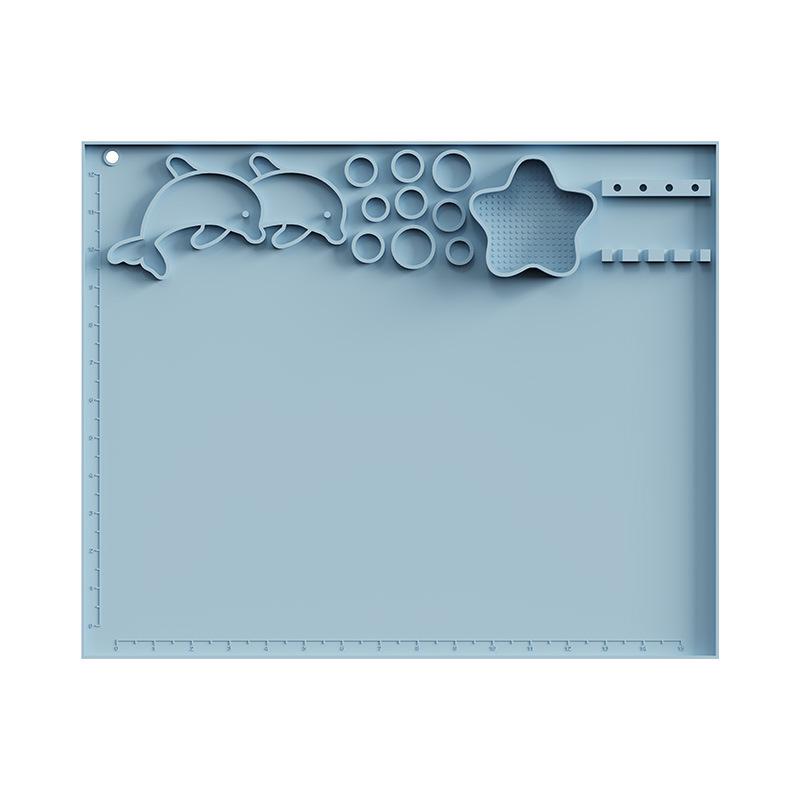 

Graffiti Style Dolphin Silicone Craft & Painting Mat - Washable & Reusable Dolphin Painting Mat синій