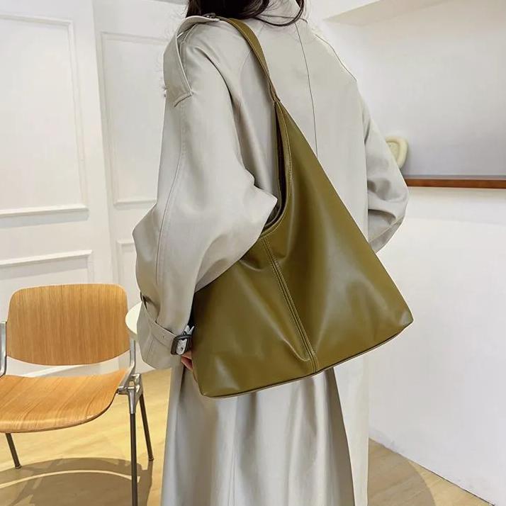 WTEMPO Four Seasons Umhängetasche mit großem Fassungsvermögen für den Arbeitsweg, einfarbige, einfache, lässige Tragetasche für Damen, Schultertasche, Unterarmtasche