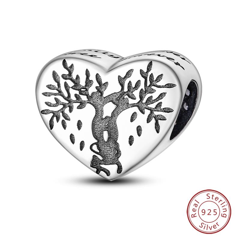 Charms Beads Copper Color Bow Cross Life Tree Fit Diy Original Bangle Bracelet Charm Pendant Jewelry