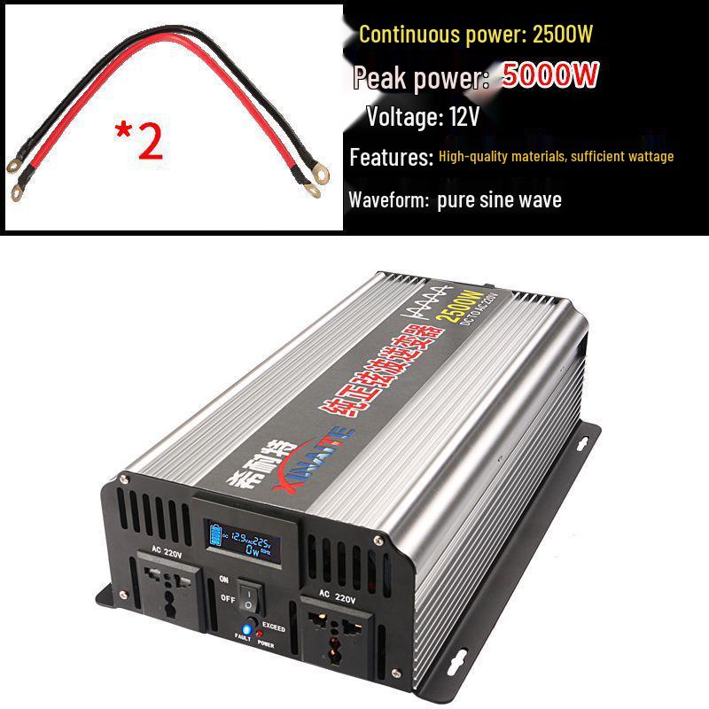 Pure Sine Wave Inverter 3000W/2000W/1000W, 12V/24V/48V to 220V for Car and Home Use