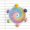 Parrots Spinner Rattle Parakeets Interactive Colorful Toy Wheel Budgerigar Nibble Toy with Rotating Function Birdcage Toy