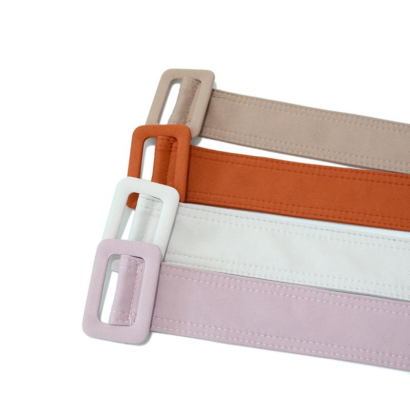 Women's Extra Long Canvas Belt: Solid Color, Wide Waistband for Casual Wear