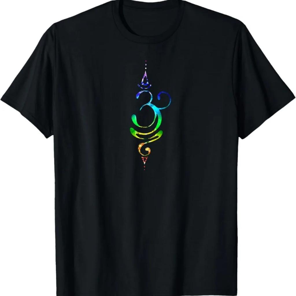 Camisetas Vintage Breathe Symbol Chakra T-Shirt Streetwear Harajuku Classics Men's Loose Sport Top Women's Clothes