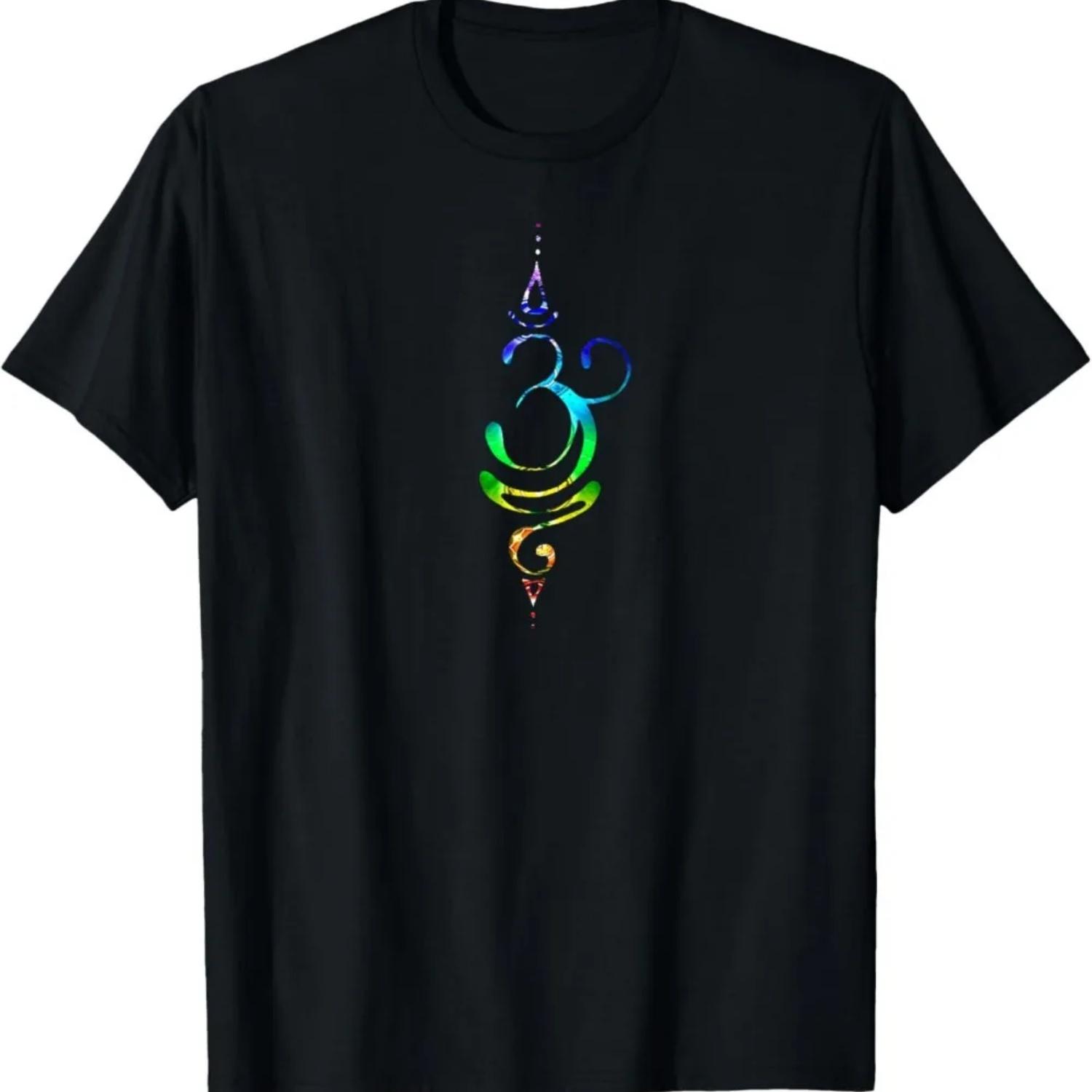

Camisetas Vintage Breathe Symbol Chakra T-Shirt Streetwear Harajuku Classics Men s Loose Sport Top Women s Clothes XXXXXL чорний