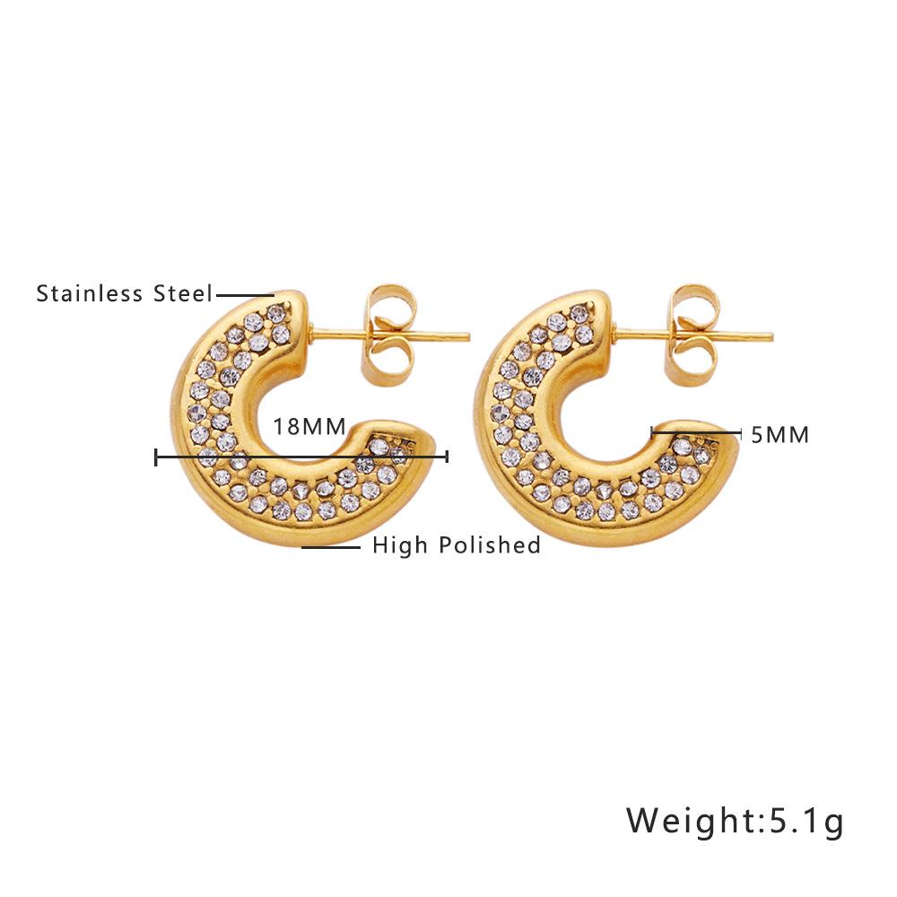 

Ветер Простая ниша Высокоуровневая серьга высокого уровня с покрытием из нержавеющей стали 18 карат с вермикулитом Украшение для ушей