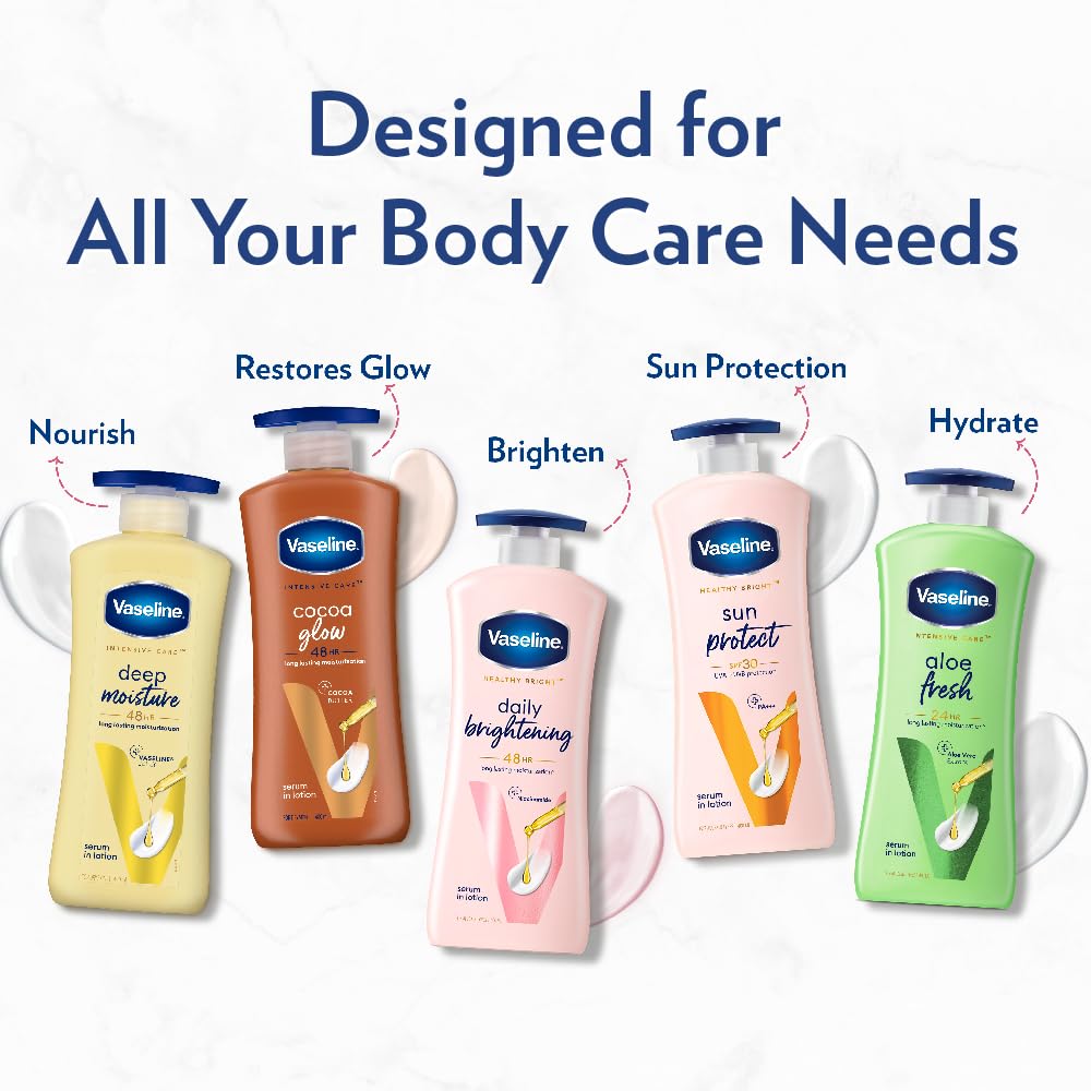 Vaseline Intensive Care Deep Moisture Body Lotion 200 ml X Pack of 2 Long-Lasting Hydration