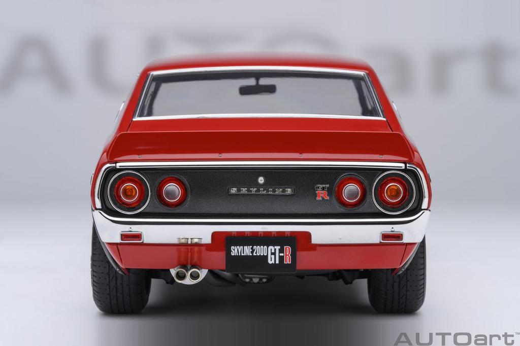 AUTOart Scale Nissan Skyline Tuned Version Red Finished Model 77468 1/18 2000GT-R (KPGC110)