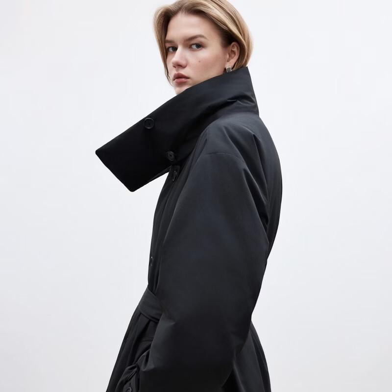 ONLY Women's Long Belted 90% Duck Down Parka