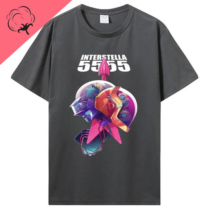 T-Shirts Daft Punk Grafik-T-Shirts Beliebte Mode Musikliebhaber Geschenk Punk Band Baumwolle Kurzarm Druck Unisex Kleidung