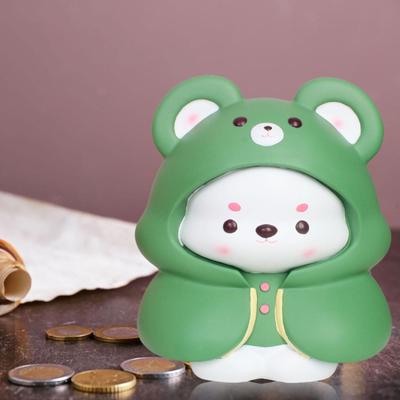 Cute Bear Figurine Piggy Bank Delicate Home Decor Festival Gift, Birthday Money Jar for