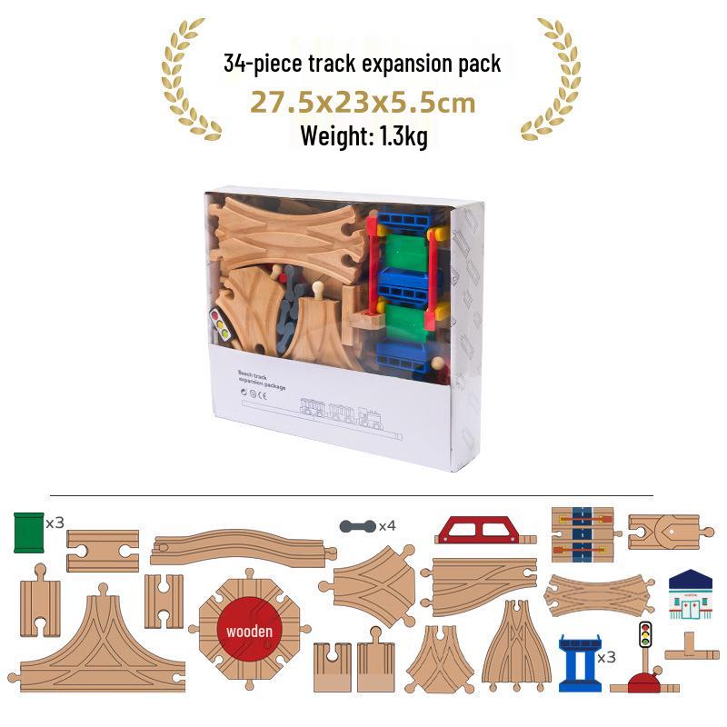 Elektrisk togsett i tre - Kompatibelt med Thomas