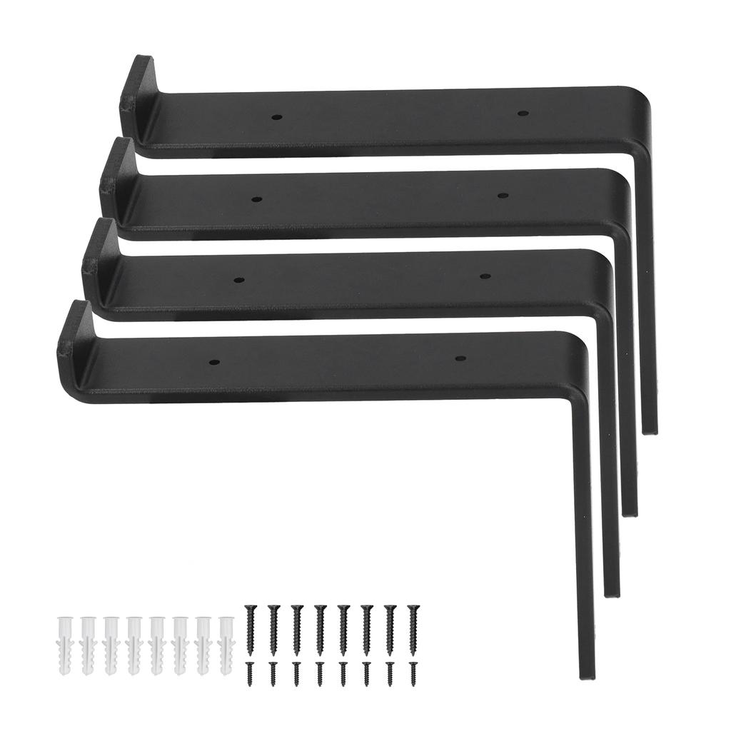 4 Stück Regalwinkel Stabil Langlebig Kohlenstoffstahl Vorsprungsdesign Breite Anwendung Dekorative Regalwinkel