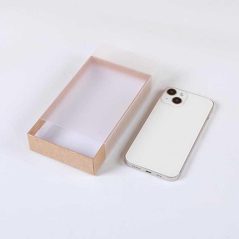 Creative Solid Color Thick Paper Drawer Jewelry Packag Box Greeting Card Necklace Bracelet Gift Package Paper Box Rectangular Transparent Gift Boxes