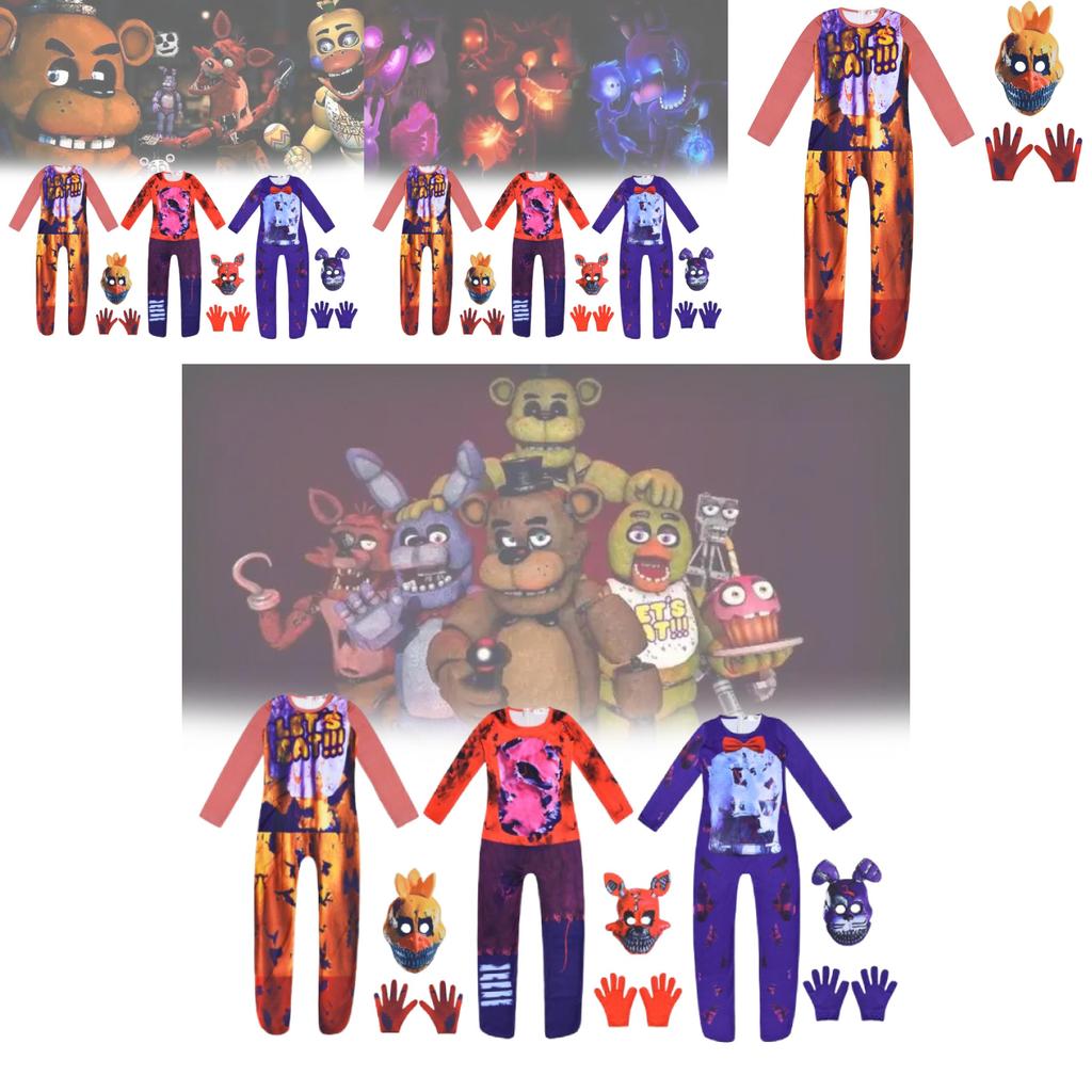 Five Nights At Freddys Children Cosplay Costume With Polyester Fabric For Parties