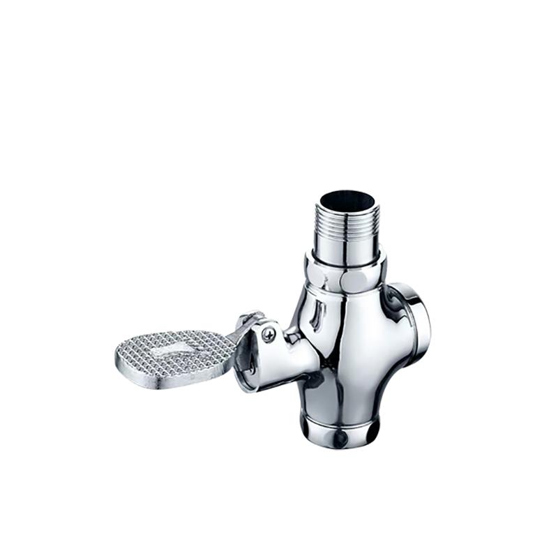 Foot-operated Pedal Brass Eco-Friendly Water Saving Delayed Flush Valve for Urinal and Hotel Toilets-Wall-Mounted Modern Design