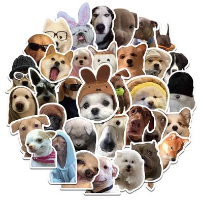 60Pcs Adesivos de animais engraçados de cachorro fofo Decalques estéticos Caderno Carro Motocicleta Laptop Criança Desenho animado Adesivo Brinquedo