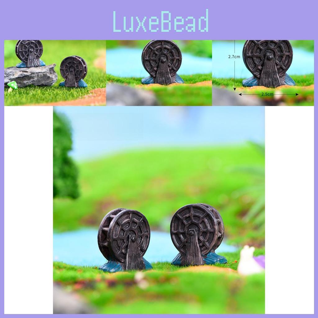 Nostalgic Mini Resin Watermill Figurine Perfect For Diy Succulent Garden Decor