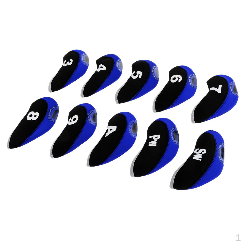 10pcs/pack Golf Club Head Cover Protective Headcover Visible Hole
