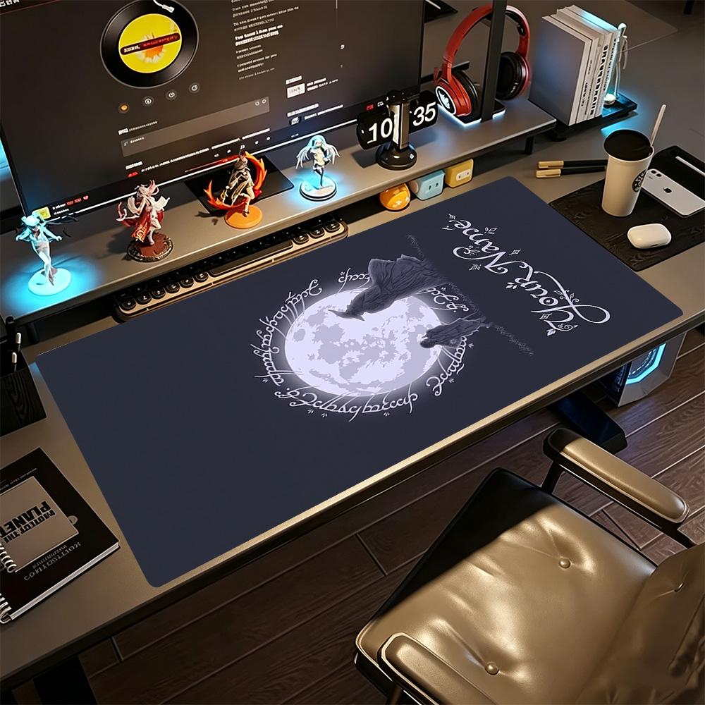 Lord Rings Customized Name Mouse Pad Keyboard Mat Computer Desk Mat Non-Slip Rubber Base Perfect for Office Desktop Supplies School Home