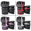 Halbfinger-Boxhandschuhe MMA Training Schlagpolster Sparring Atmungsaktiv PU Erwachsenen Unisex