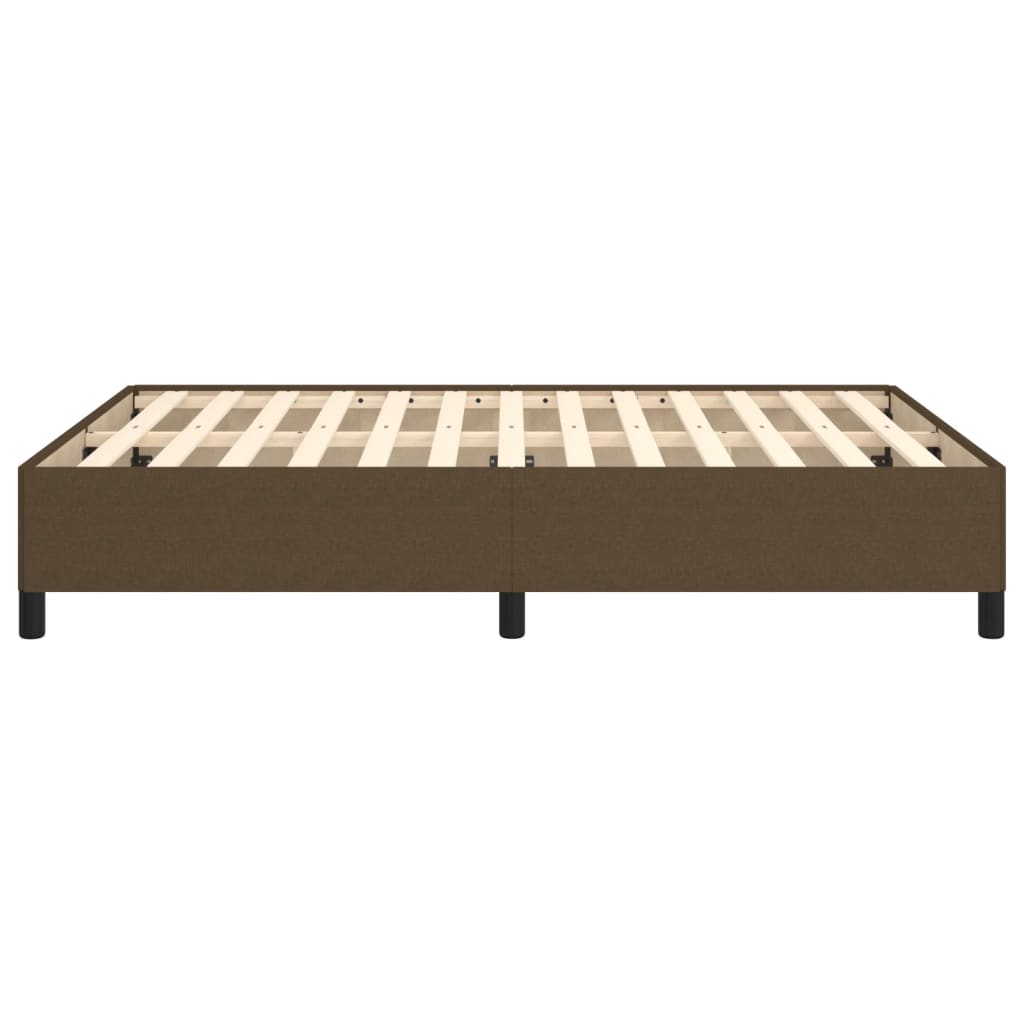 Vidaxl Bed Frame Without Mattress, Dark Brown, 140X190 Cm, Fabric