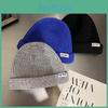 Letter Trendy Ntrx Pattern Solid Color Knitted Cap For Cold Weather Fashion