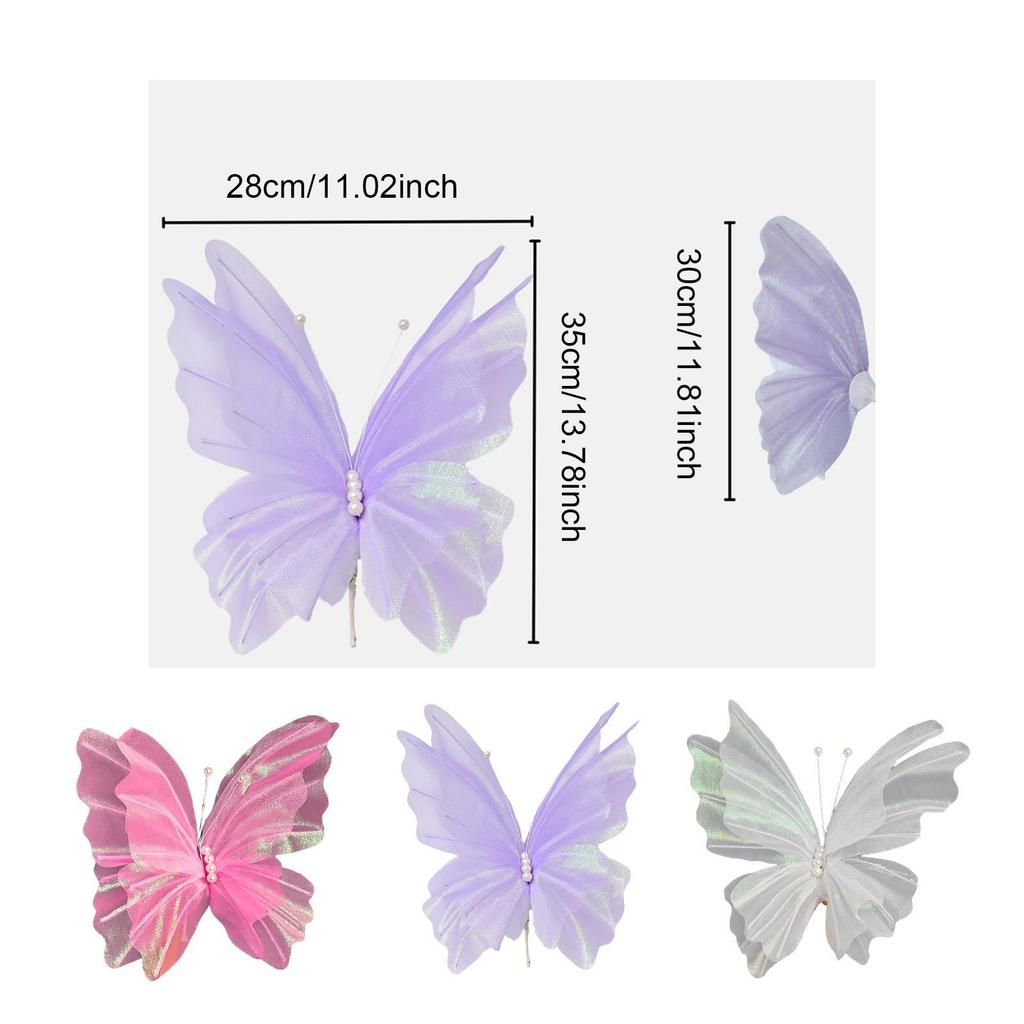 3D Artificial Butterfly Decoration Novelty Wedding Photo Prop Ornament for Holidays Anniversary Celebrations Festivals Banquet