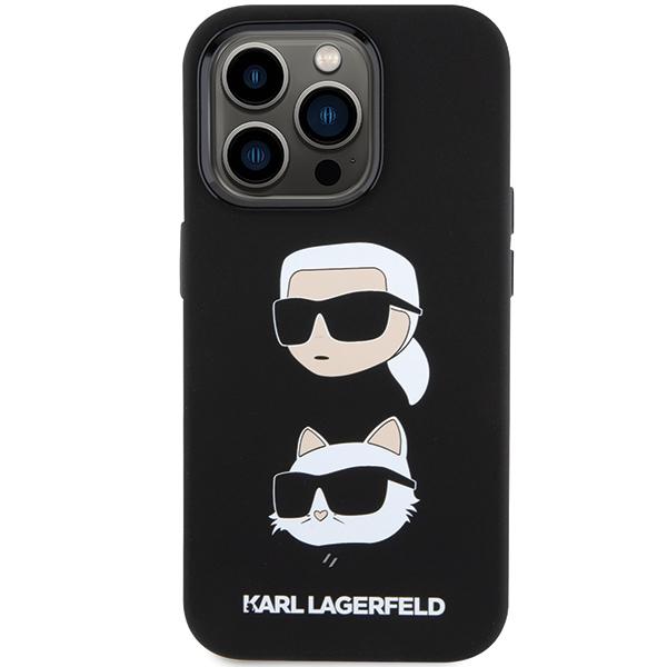 Karl Lagerfeld KLHCP15XSDHKCNK iPhone 15 Pro Max 6.7" Black/black Silicone Karl&Choupette Head