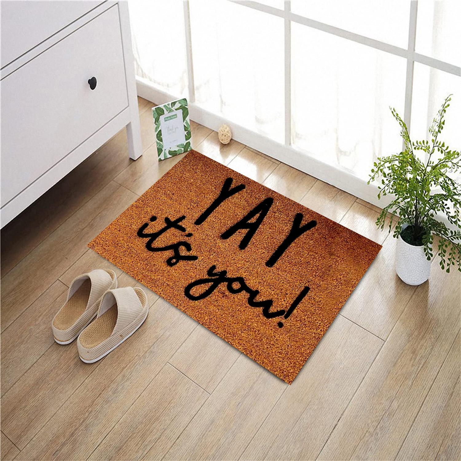 Joehoe Het Ben Jij Deurmat Rubber Badkamer Keukenmat Tuin Garage Deur Vloermat Antislip Tapijt Entree Kleed 18x30 Inch