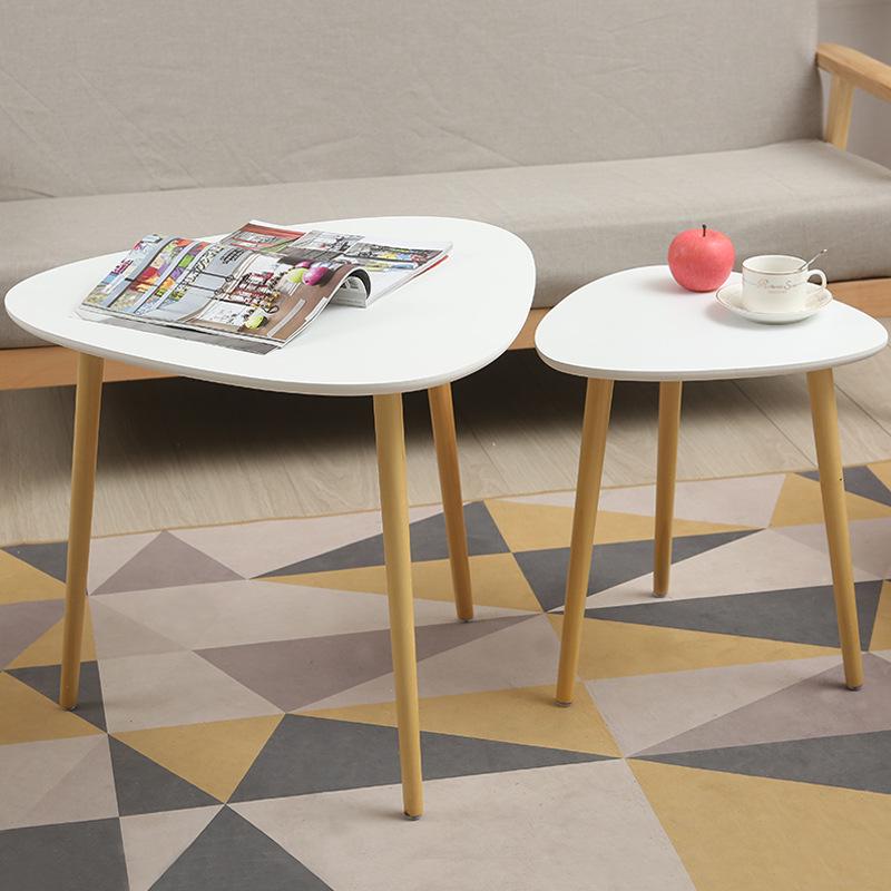 Nordic Triangle Coffee Table - Modern Minimalist Design, Multi-purpose Small Round Table, Perfect for Solo Living or Sofa Side Table.