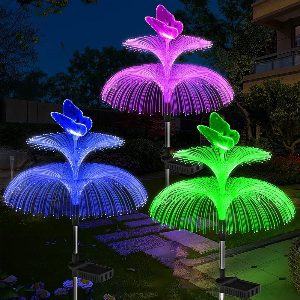 Kolip Solar Garden Lights, Christmas Tree Decorative Lamp, Waterproof 7 Color Changing Outdoor Decorative Lights For Yard Garden