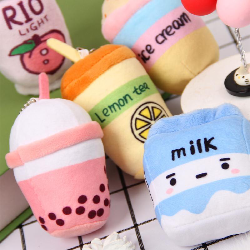 Entzückendes rosa Zitronentee-Stofftier mit weicher PP-Baumwollfüllung für Schlüsselanhänger und Rucksäcke