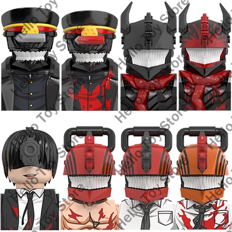Klassischer Anime Chainsaw Man Blöcke Mini-Actionfiguren Denji Pochita Bausteine Puppen Kettensägen-Dämon Modell Kinderspielzeug Geschenke