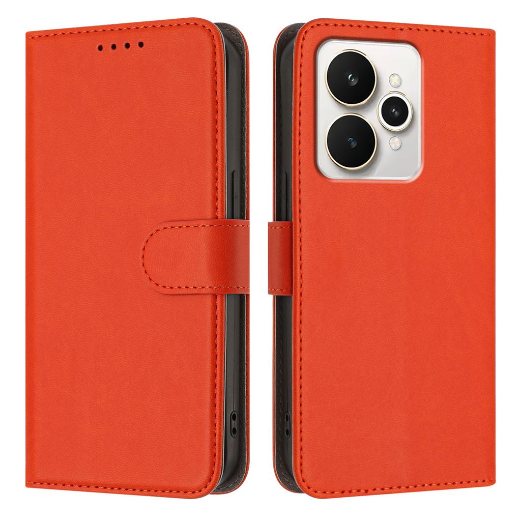 For Realme 15 Pro 5G/Realme 15 5G Leather Case Solid Color Phone Cover with Wallet