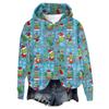 Women's Hooded Long Sleeve Christmas Printed Flannel Top Hooded Sweatshirt