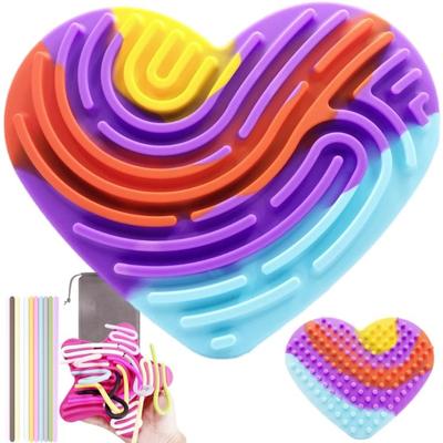 Double Side Sensory Activity Board for Kid, Sensory Fidget Toys, Autism Sensory Products, Silicone Calm Down Toy, ADHD Toy