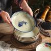 Retro Chinesisches Keramik-Ess- und Suppenteller-Set