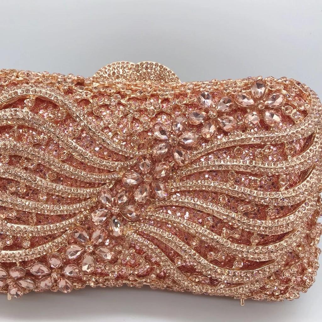 Rhinestone Evening Clutch Purse White/Green Luxury Women’s Diamond Crystal Bags Clutches Lady Banquet Party Stones Handbag